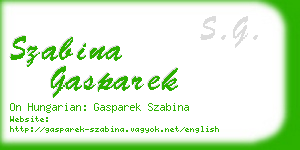 szabina gasparek business card